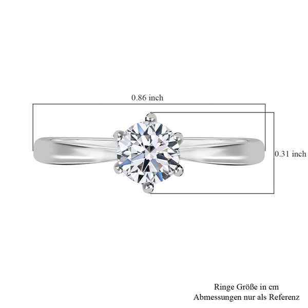 LUXORO SI-GH Labor Diamant Ring in 585 Wei&szlig;gold - 1 ct. image number 6