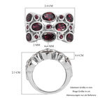 Rhodolith Granat Ring 925 Silber Platin-Überzug image number 5
