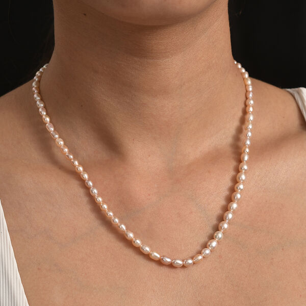 AA Rosa Süßwasser Perle Halskette, 45 cm image number 2