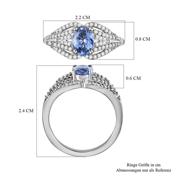 Tansanit und Zirkon-Ring - 1,47 ct. image number 7