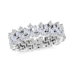 LUXURIANT DIAMOND - Lab Grown Diamant SI-GH SGL zertifiziert Ring, 925 Silber rhodiniert (Größe 18.00) ca. 1,00 ct