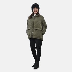 2 in 1 innovativer Infinity Schal und Mütze, Schwarz