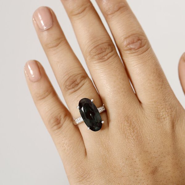 Alexandrit Triplett Quarz und Zirkon Ring - 9,71 ct. image number 3