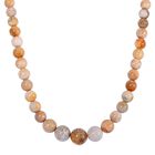 Koralle Halskette ca. 50 cm 925 Silber rhodiniert ca. 547,75 ct.