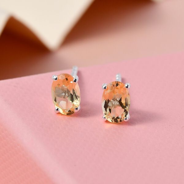Citrin Ohrringe, 925 Silber ca. 0,92 ct image number 2