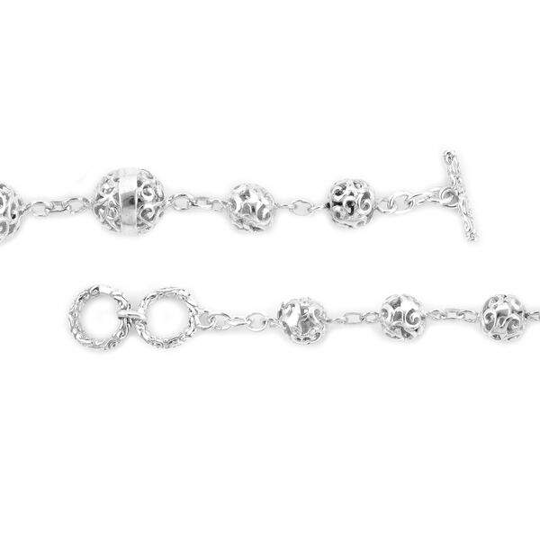 Royal Bali Kollektion- Kugel Perlen-Armband in Silber, 14,06g image number 4