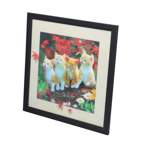 Realistisches 5D Katzen-Gem&auml;lde, Gr&ouml;&szlig;e 43,5x43,5x1,2 cm, Mehrfarbig image number 3