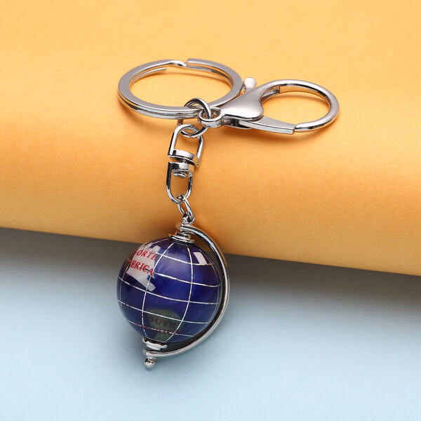 Mehrfarbiger Edelstein und wei&szlig;er Muschelkernperlen-Schl&uuml;sselanh&auml;nger, silberfarben image number 2