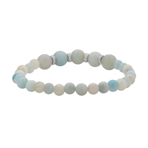 Amazonit Armband, ca. 19 cm, Edelstahl ca. 72,20 ct image number 5