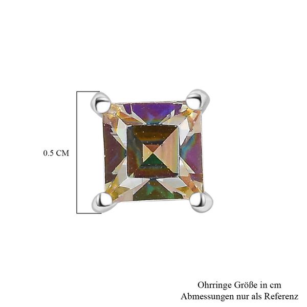 J Francis gefertigt mit SWAROVSKI Lumin grün Swarovski Kristall Ohrringe 925 Silber image number 5