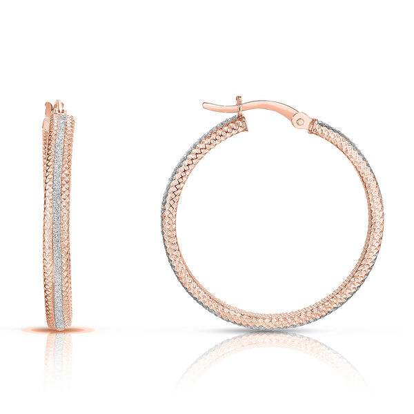 Creolen 925 Silber ros&eacute;vergoldet image number 0