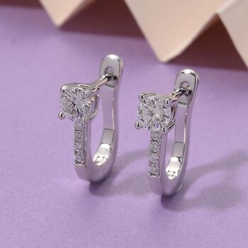 RADIANTA GRA zertifiziert Moissanit (D-VVS) Ohrringe 925 Silber rhodiniert ca. 0.54 ct