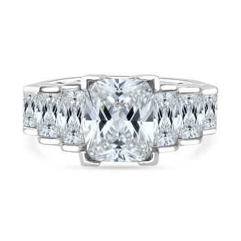 LUSTRO STELLA wei&szlig;er Zirkonia Half-Eternity-Ring