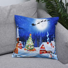 WeihnachtsKissen mit Füllung und LED licht, Größe 45x45 cm, Weinachtsmond