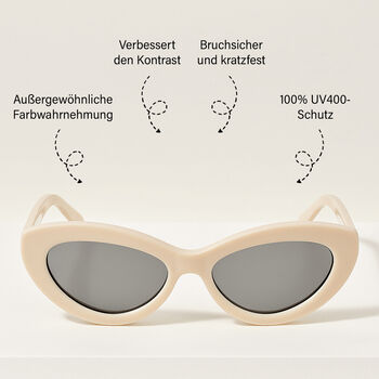 Sole und Luce - Swiss Eyewear - G. Kelly Ultra-polarisierte Sonnenbrille UV400, Elfenbein