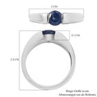 Masoala Saphir-Solitär-Ring, 925 Silber platiniert, 0,80 ct. image number 4