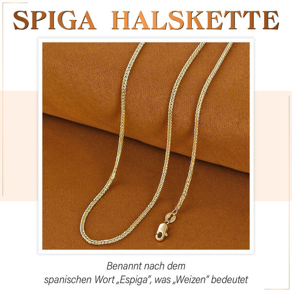 Spiga Halskette in 375 Gelbgold, 75cm image number 2
