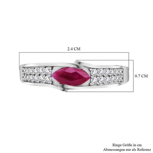 AA Burma Rubin und Moissanit Ring - 0,83 ct. image number 6