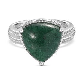 Grüner Aventurin Ring Edelstahl (Größe 21.00), ca. 6.13 ct