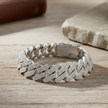 Wei&szlig;er Kristall Armband ca. 18.5 cm Standard