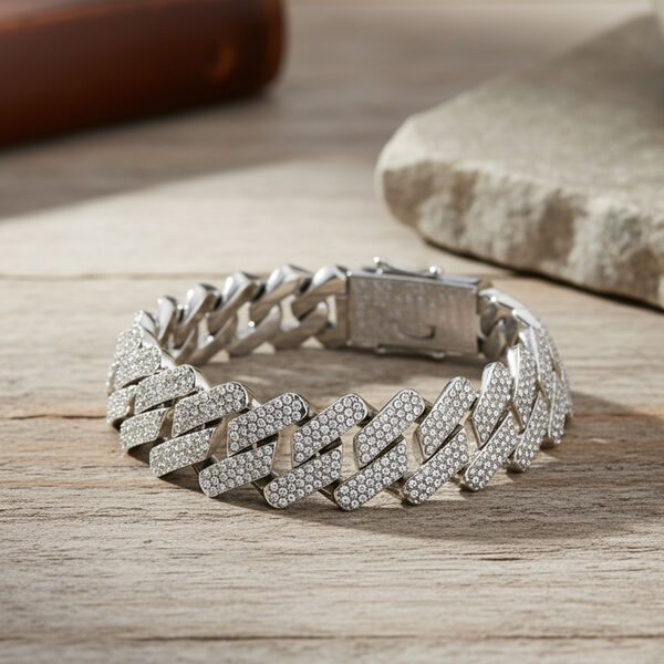 Wei&szlig;er Kristall Armband ca. 18.5 cm Standard image number 1