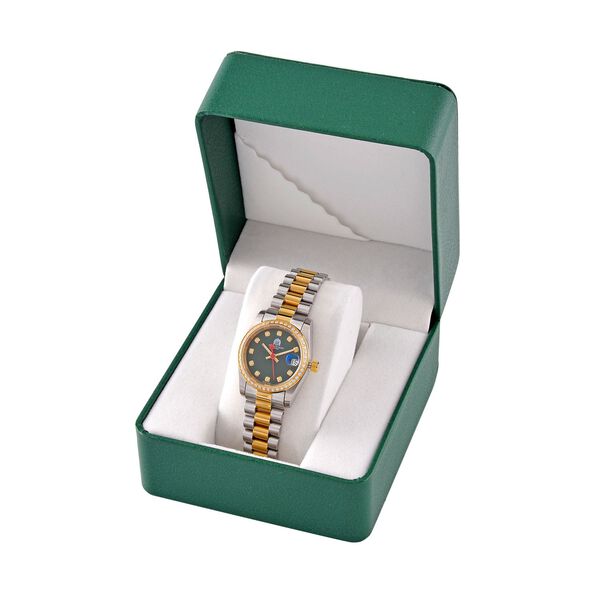 Moissanit Uhren 20 cm Reiner Edelstahl Bicolor image number 8