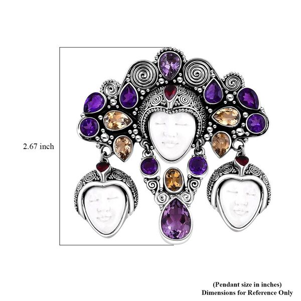 Bali Kollektion - AA Rosa Amethyst Anhänger 925 Silber ca. 18.83 ct image number 5
