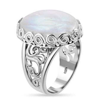 Royal Bali Kollektion - Regenbogen Mondstein Ring - 15,50 ct.