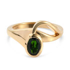 Natürlicher Chromdiopsid Ring 925 Silber vergoldet  ca. 0,72 ct image number 0