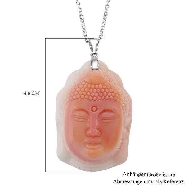 D'Joy Natürlicher Rosa Königsmuschel Perle Anhänger mit 50cm Kette - 92,50 ct. image number 7