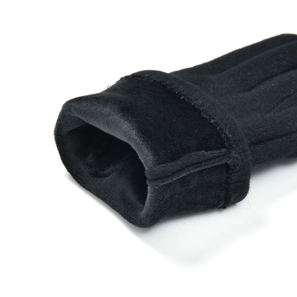 LA MAREY 2er-Set Kaschmir M&uuml;tzen und Handschuhen mit Mikropl&uuml;sch-Futter, Schwarz image number 7