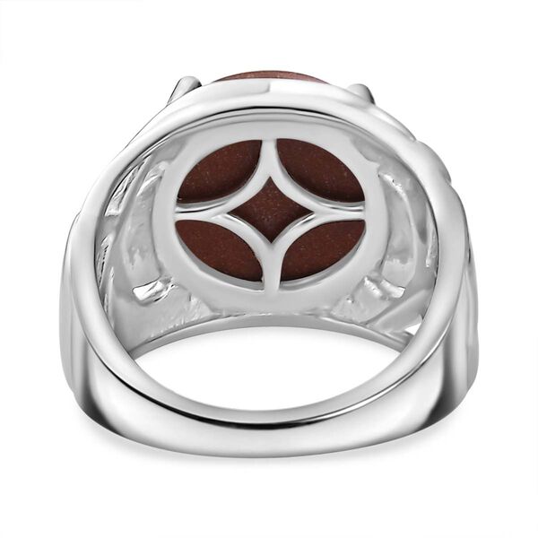 Gold Sandstein Ring Messing (Größe 17.00) ca. 7,00 ct image number 6