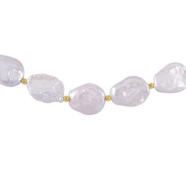 14-16mm wei&szlig;e S&uuml;&szlig;wasserperlen-Halskette image number 3