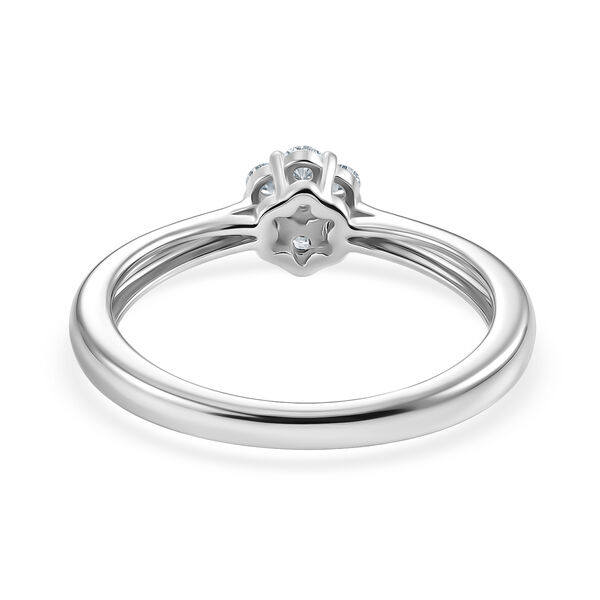LUXURIANT SI-GH Labor Diamant Ring, 925 Silber rhodiniert - 0,20 ct. image number 5