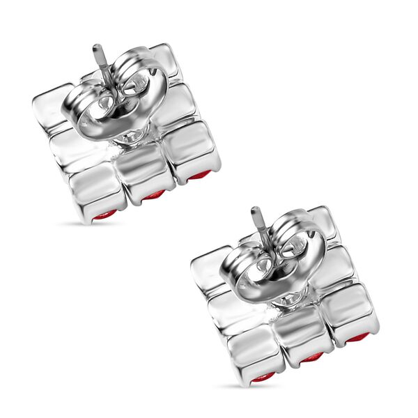 Roter Kristall Schmuckset Reines Messing image number 8