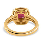 Afrikanischer Rubin und Zirkon Ring 925 Silber vergoldet  ca. 1,90 ct image number 5