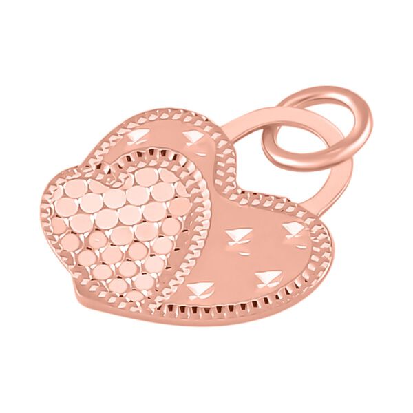 Herzf&ouml;rmiger Liebesschloss-Anh&auml;nger, 925 Silber ros&eacute;vergoldet image number 2