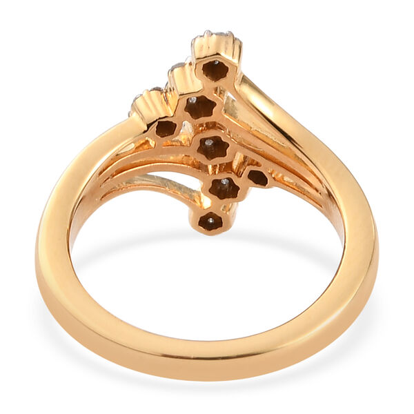 Diamant Ring 925 Silber Gelbgold Vermeil image number 6