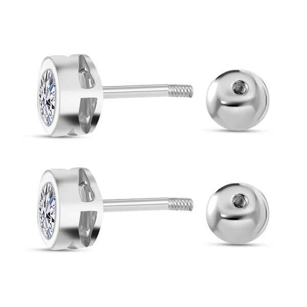 LUXURIANT 1 ct. SGL zertifizierte VS-EF Labor Diamant Ohrringe, 925 Silber rhodiniert image number 6