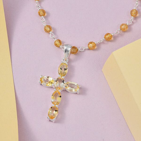 Citrin Kreuz Halskette - 16,24 ct. image number 3