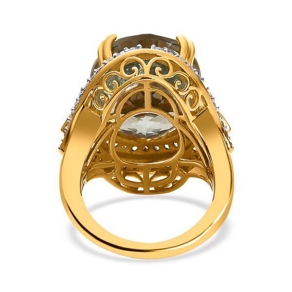 AA Prasiolith und Zirkon Cocktail Ring - 18,74 ct. image number 5