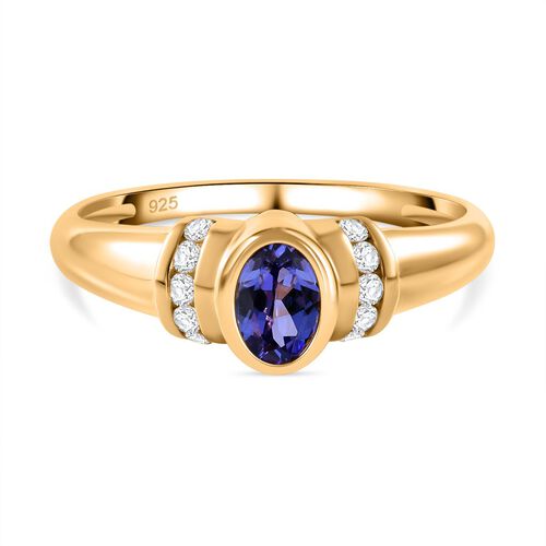 AAA Tansanit und Zirkon Ring - 0,71 ct. image number 0