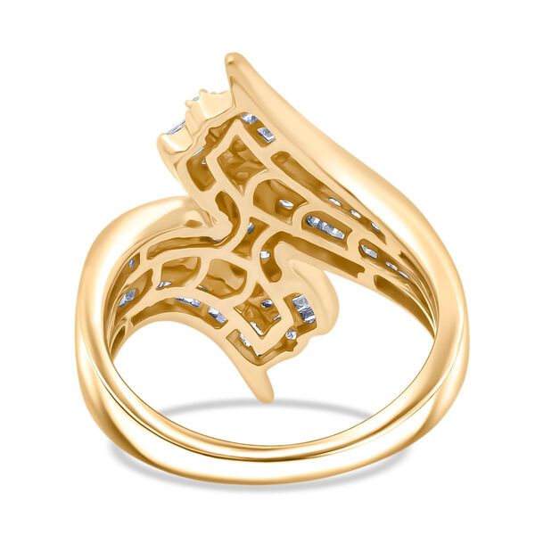LUXURIANT SGL zertifizierter SI-GH Labor Diamant Ring, 925 Silber 750 Gelbgold Vermeil - 1 ct. image number 5