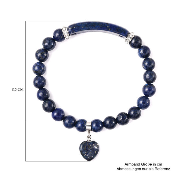 Lapislazuli und Kristall Armband 18 cm in Edelstahl ca. 101,50 ct image number 6
