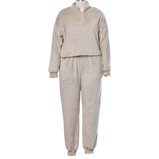 One Fit Loungewear - Superweicher Anti-Allergie Mikroflannell, M bis XL, Beige