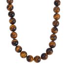 Gelbes Tigerauge Halskette ca. Flexibles cm 925 Silber rhodiniert ca. 1000,00 ct.