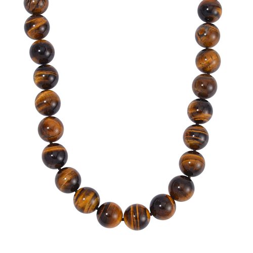 Gelbe Tigerauge-Halskette, 50cm - 1000 ct. image number 0