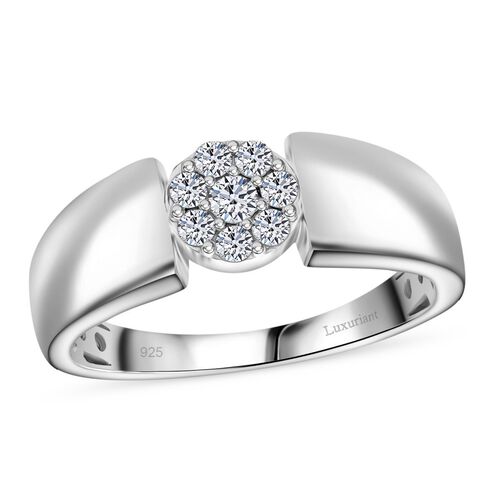LUXURIANT DIAMOND- SI-GH Labor Diamant Ring, 925 Silber platiniert - 0,25 ct. image number 3
