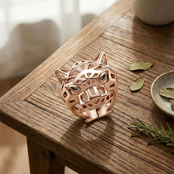 Gr&uuml;ner Zirkonia Ring Nickelfreies Messing (Gr&ouml;&szlig;e 17.00) image number 1