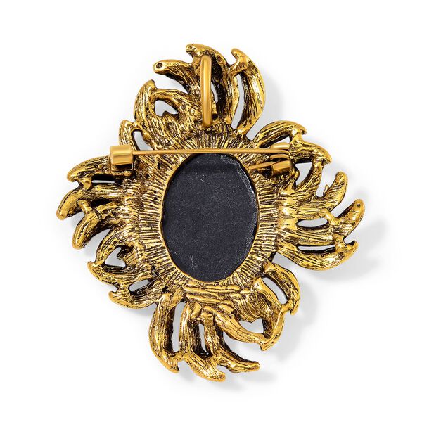 Kamee, Roter Kristall Brosche Antikes Gold image number 4